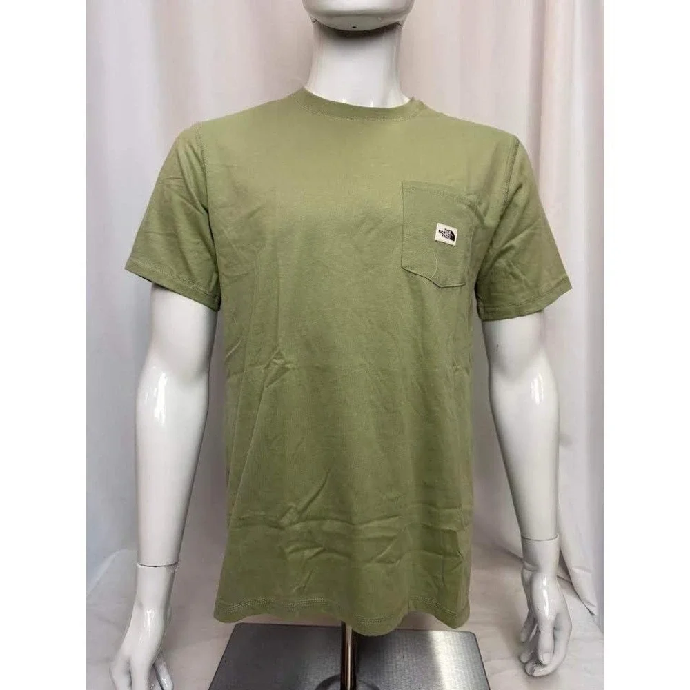 NWT! The North Face Mens Short Sleeve Pocket Tee Olive Green NF0A475L MED